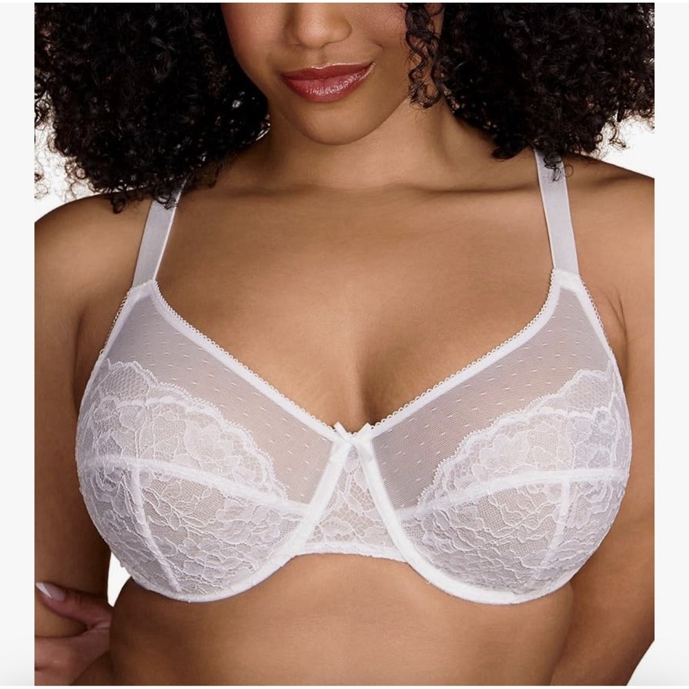 HSIA Lace Underwire Bra 38DD Plus Size Support Adjustable Straps Comfort‎ Fit